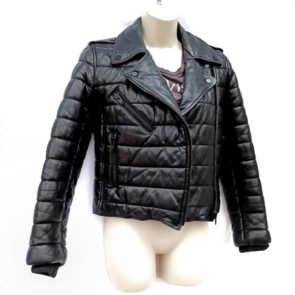 Alexander Wang x H&M Quilted Leather Moto Jacket | Y2K Streetwear Fall Staple - Picture 3 of 16